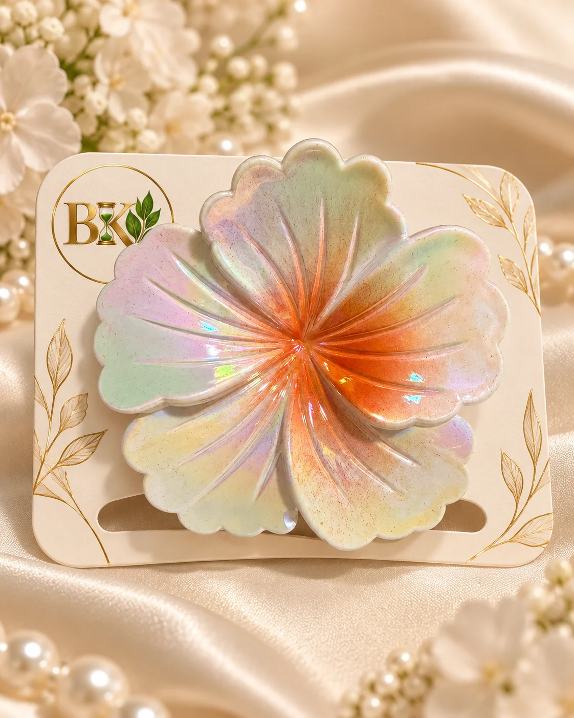 Pinza Flor Iridiscente Aurora